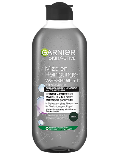 SkinActive Mizellen Reinigungswasser mit Aktivkohle in Geltextur Produktbild